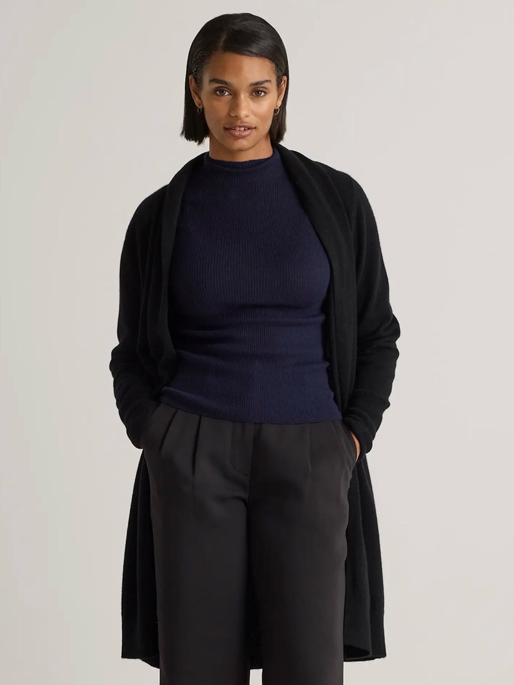 Quince Mongolian Cashmere Duster Cardigan Sweater